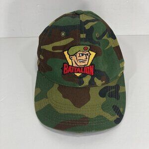 Vintage Sports Specialities North Bay Battalion Camo Hockey Snapback Hat Cap